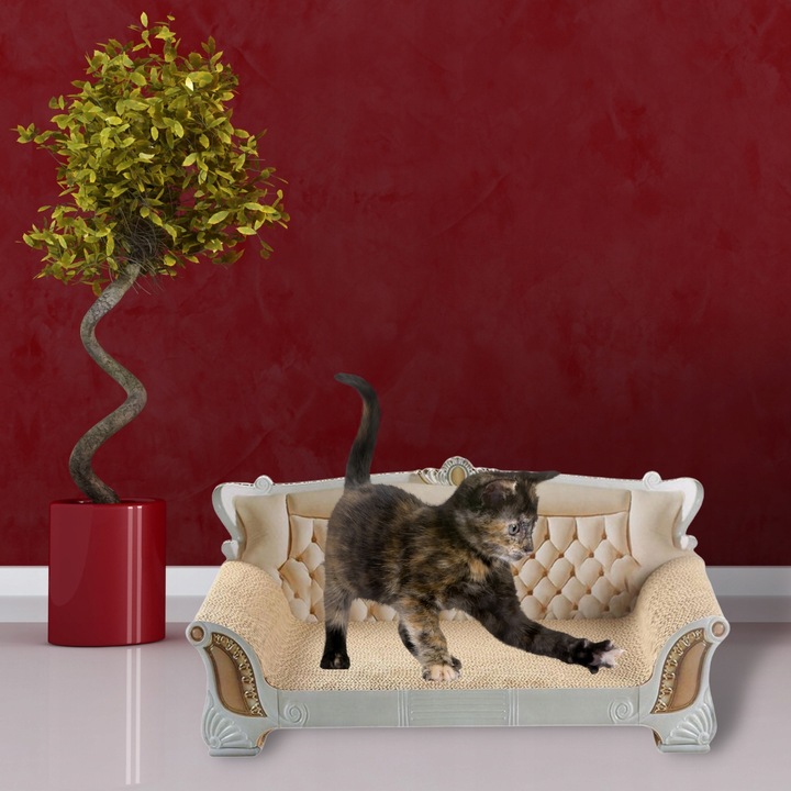 Drapak Tekturowy Dla Kota SOFA Legowisko Karton Kanapa Leżak 52cm