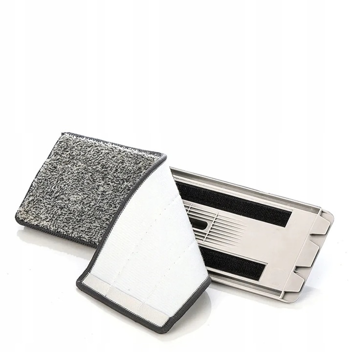 MOP PŁASKI Z WYCISKACZEM WIADREM DWUKOMOROWYM + WKŁADY MIKROFIBRA