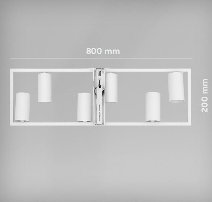Lampa Wisząca Sufitowa Oprawa natynkowa 6x GU10 Spot Ruchoma Kinkiet