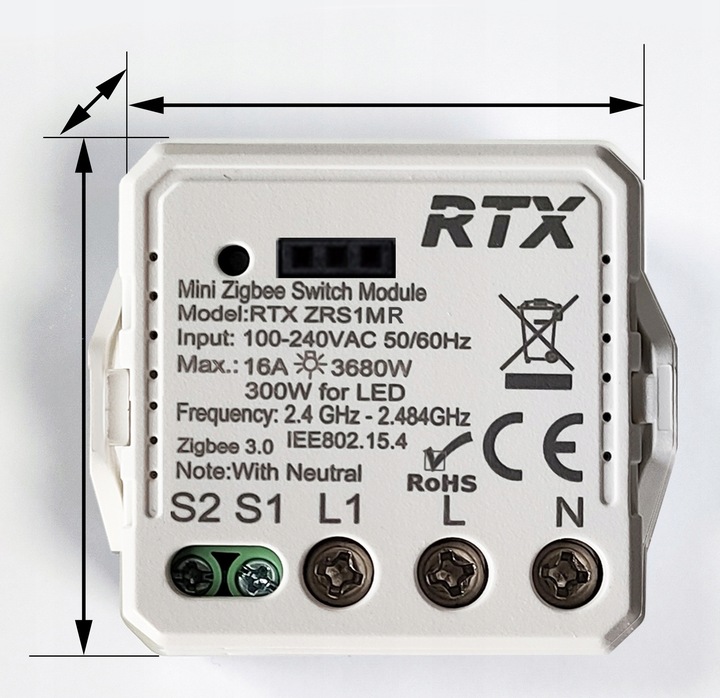 RTX Moduł MINI Przekaźnik Sterownik 16A TUYA ZigBee