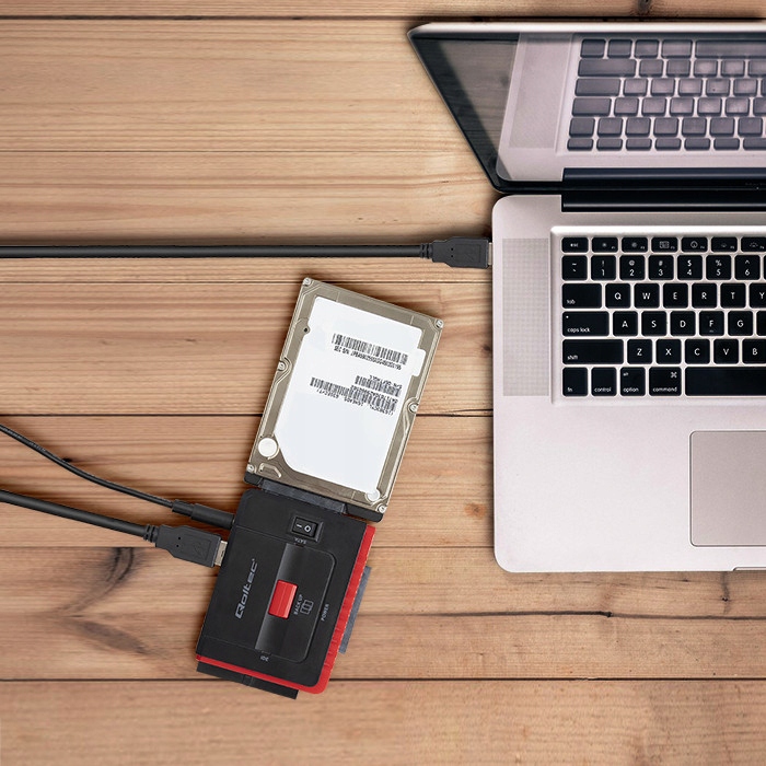 Qoltec Adapter USB 3.0 do IDE SATA III Szybka transmisja danych