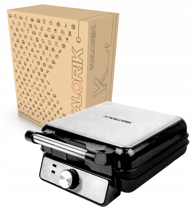 MOCNA GOFROWNICA 4 CHRUPIĄCE GOFRY REGULACJA TEMPERATURY TERMOSTAT 1500W