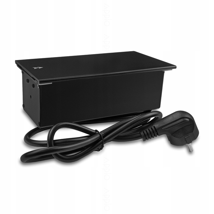 GNIAZDO NABLATOWE CHOWANE W BLAT ALUMINIUM Przesuwane + 2x USB + USB C