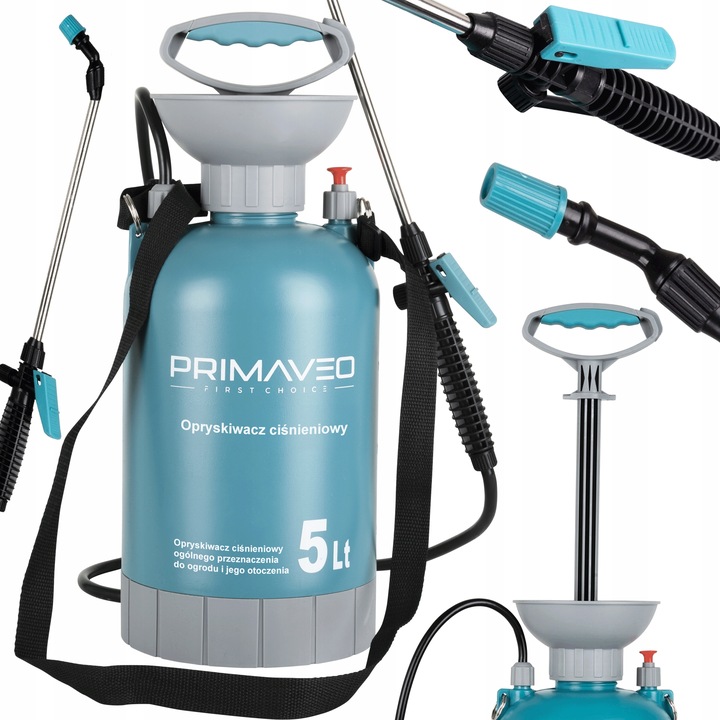 OPRYSKIWACZ CIŚNIENIOWY RĘCZNY STALOWA LANCA 100CM OGRODOWY 5L XL