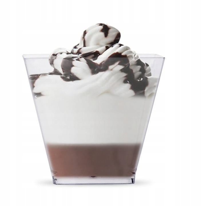 Pucharki Kwadratowe do deserów 120ml 50szt