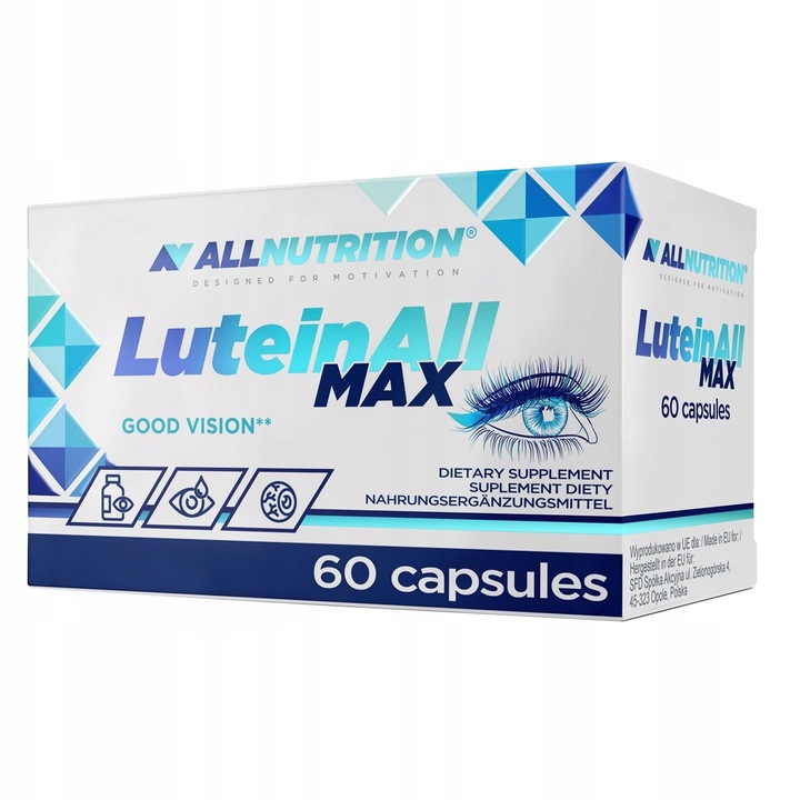 ALLNUTRITION LUTEINALL MAX 60KAP LUTEINA 30MG WZROK OCZY SKÓRA WITAMINA A