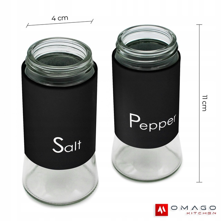 SOLNICZKA I PIEPRZNICZKA ZESTAW 2x150ml POJEMNIK NA SÓL PIEPRZ KOMPLET