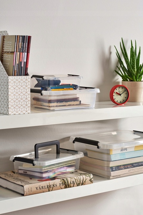 MOXOM - Pudełko Pojemnik Organizer Pokrywa - 60 L