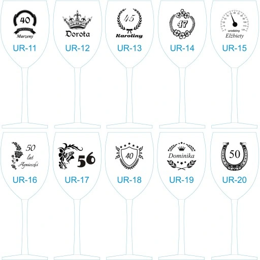 MEGA Kieliszek do wina XXL 530ml Grawer na PREZENT na Ślub Rocznię Urodziny