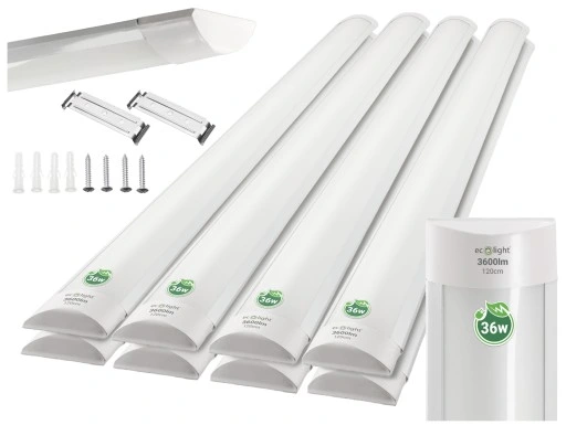 8x NATYNKOWA LAMPA LED 120cm DO GARAŻU 36W 3600lm