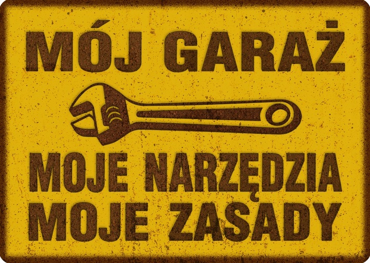 TABLICZKA MÓJ GARAŻ - 20x28 cm