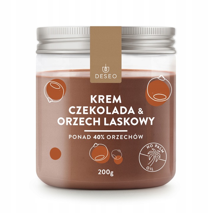 Krem czekoladowo orzechowy 200g DESEO 41% ORZECH LASKOWY MASŁO ORZECHOWE