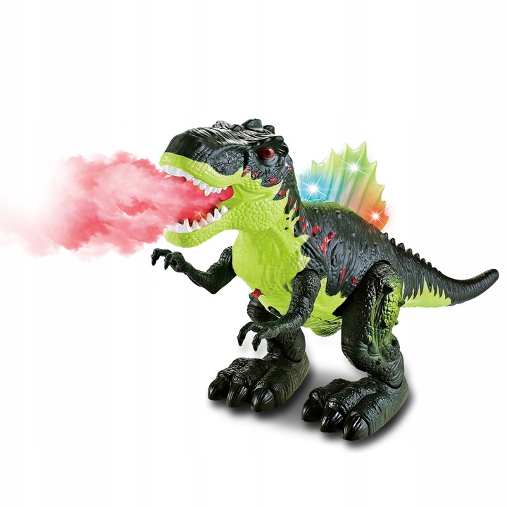 DUŻY DINOZAUR T-REX ŚWIECI RYCZY CHODZI ZIEJE PARĄ XXL