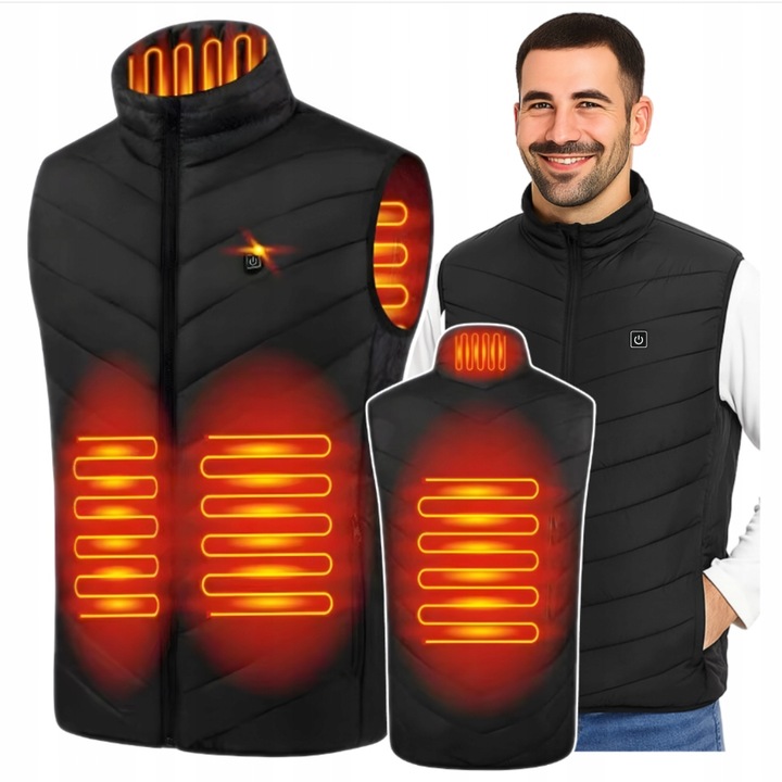 KAMIZELKA PODGRZEWANA BEZRĘKAWNIK ZASILANA GRZEJĄCA UNISEX ROZMIAR L