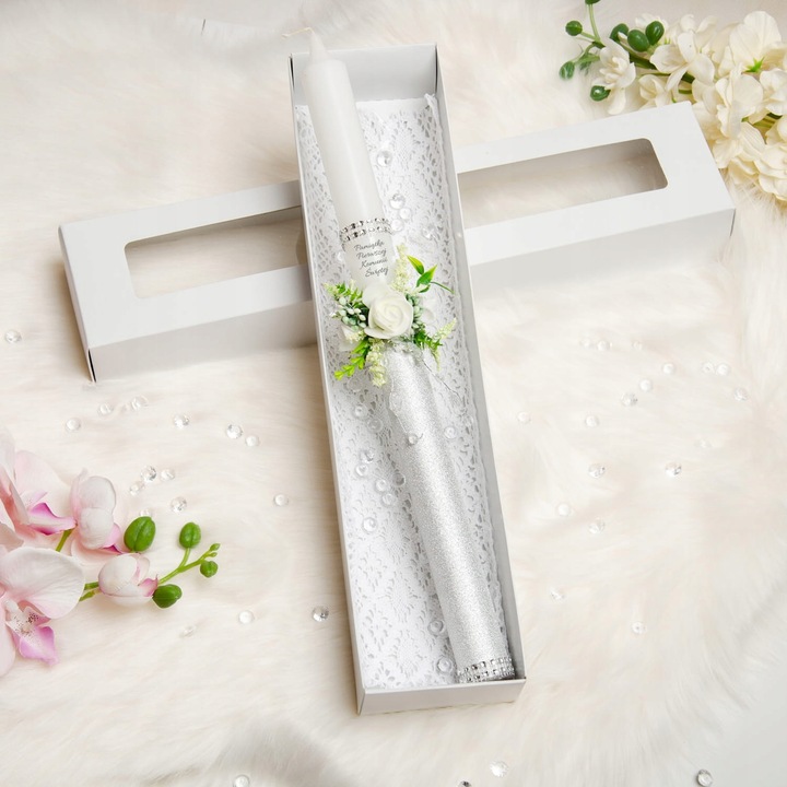 Świeca do I Komunii Świętej ręcznie zdobiona Uniwersalna SK-20KU