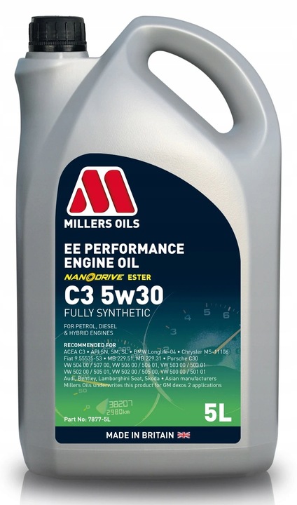Olej silnikowy Millers Oils EE Performance C3 5W30 5L