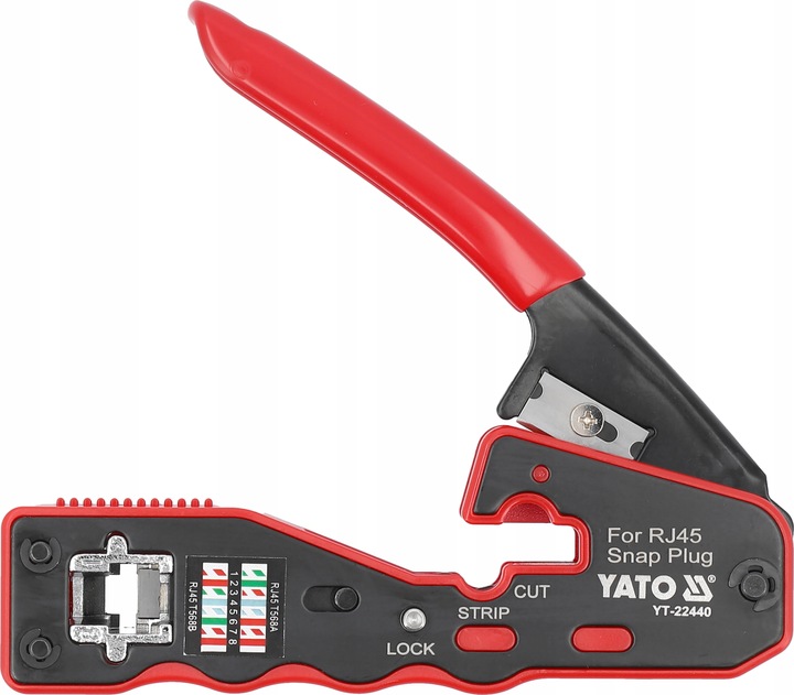 YATO SZCZYPCE 135MM DO ZACISKANIA WTYKÓW PRZELOTOWYCH WTYCZEK RJ45