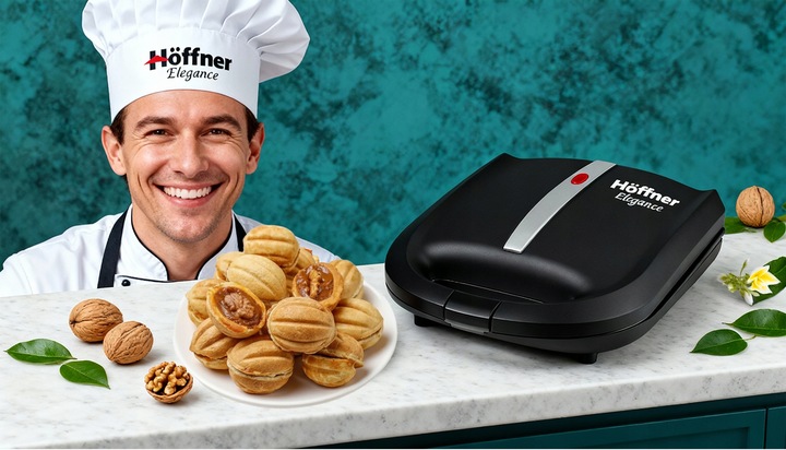 OPIEKACZ DO ORZESZKÓW CIASTEK FORMA 24 szt ELEKTRYCZNY MOC 1400W XXL