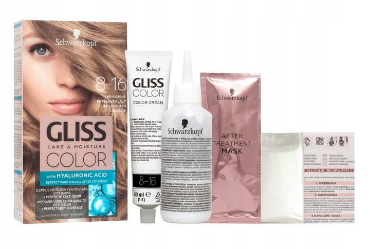 Gliss Color Farba do Włosów Naturalny Popielaty Blond 8-16