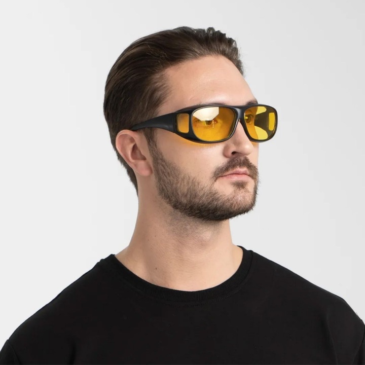 Okulary Przeciwsłoneczne Żółte Rowerowe do Jazdy Samochodem Nocą i w Dzień