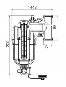 VALVEX Separator magnetyczny Zanieczyszczeń V-Pure DN 25 1"