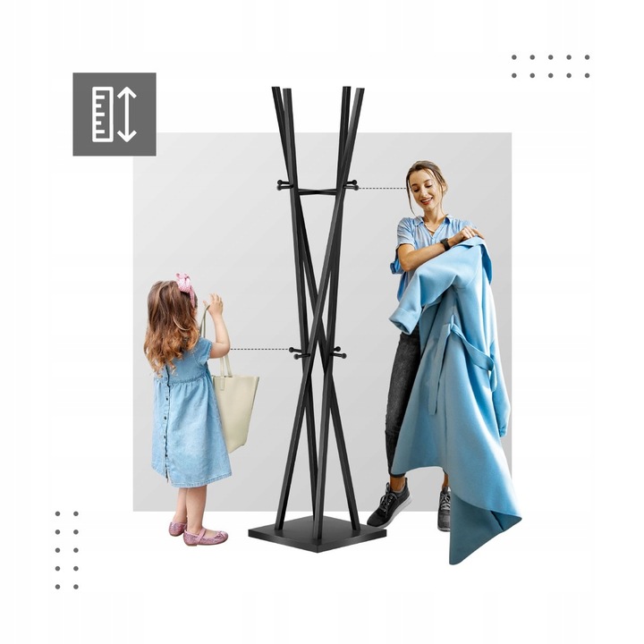 Stojak na ubrania MARK ADLER wieszak na odzież kurtki 12 haczyków