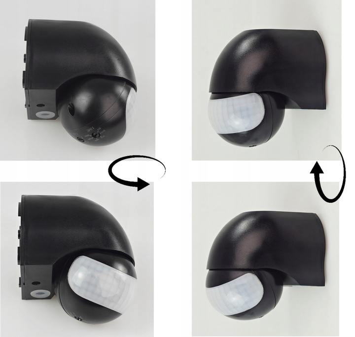 ŚCIENNY CZUJNIK RUCHU ZMIERZCHU PIR ZEWNĘTRZNY LED NATYNKOWY CZUJKA