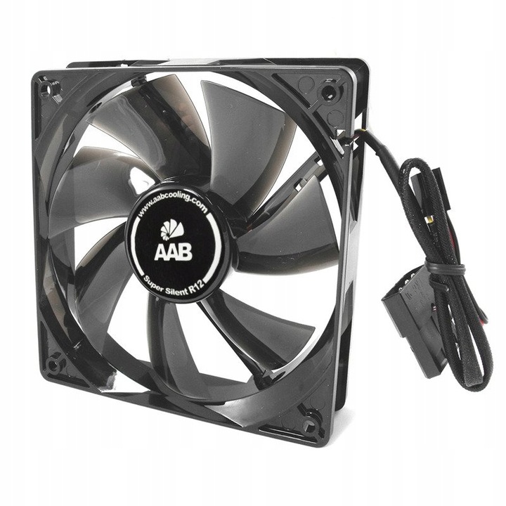 AAB SUPER SILENT R 12 CM CICHY FAN WENTYLATOR WIATRAK OBUDOWA PC 120mm 9dB