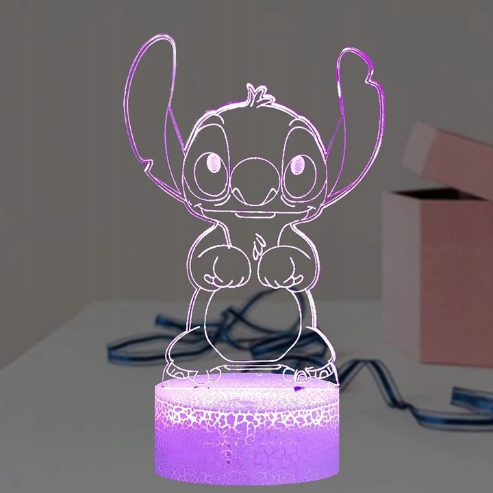 Lampka 3D nocna led usb na prezent Lilo i Stich