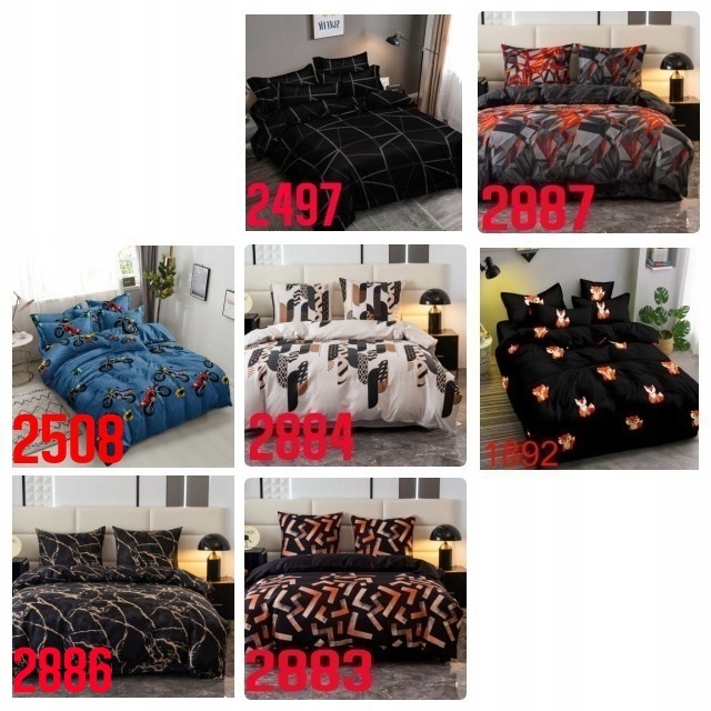 Pościel 160x200 Komplet Pościeli Zestaw +2x Poszewka 70x80 Dużo Wzorów