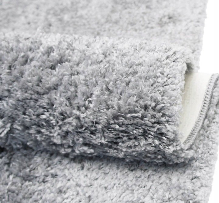 DYWAN SHAGGY WŁOCHATY DO SALONU SYPIALNI MIĘKKI PLUSZOWY SZARY 60X100