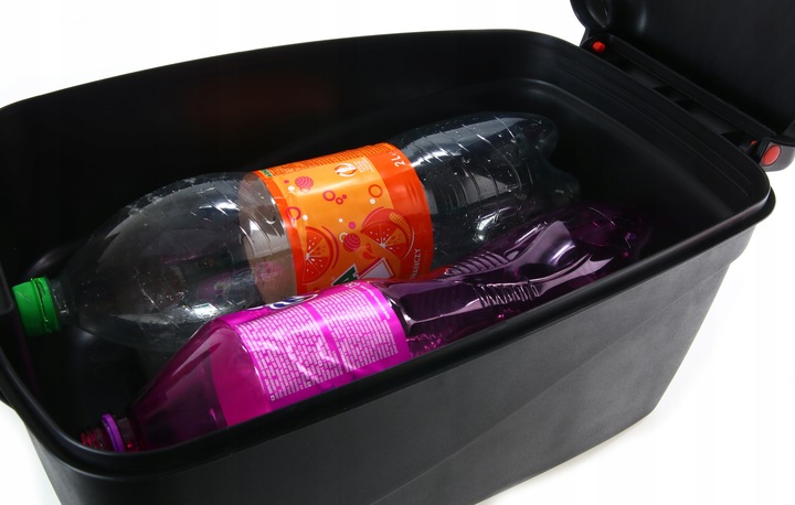 Techno-Smart KUFER BAGAŻNIK KOSZYK ROWEROWY DUŻY ZAMYKANY z ODBLASKIEM