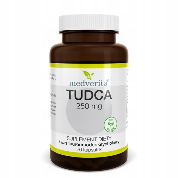 TUDCA 250 mg Kwas Tauroursodeoksycholowy - 60 kaps