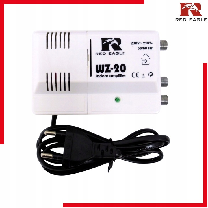 WZMACNIACZ SYGNAŁU TV DVB-T VHF UHF RED EAGLE WZ-20 DO ANTENY