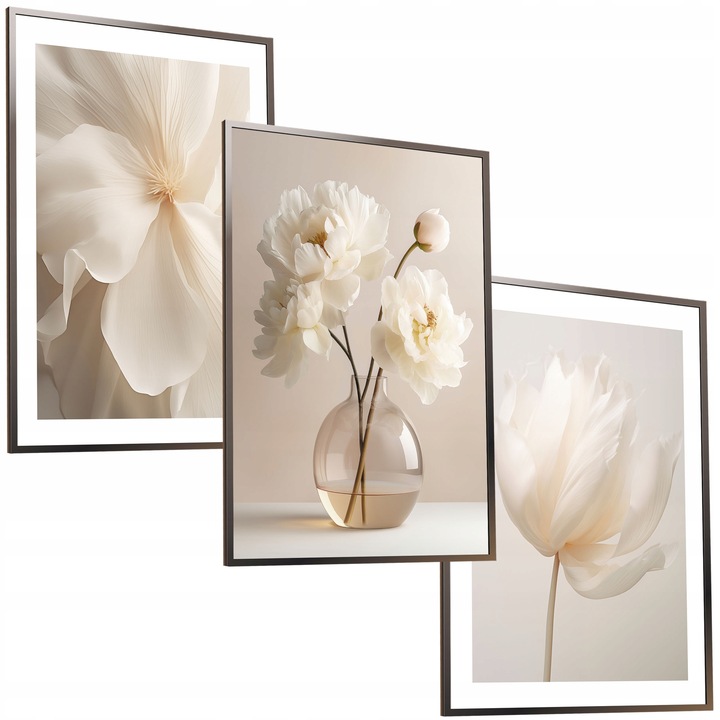 30x40 ZESTAW OBRAZY W RAMIE PLAKATY RAMKA BOHO ROŚLINY KWIATY NATURA