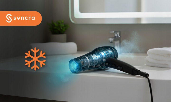 SUSZARKA DO WŁOSÓW Z JONIZACJĄ MOCNA 2200W + ZIMNY NAWIEW