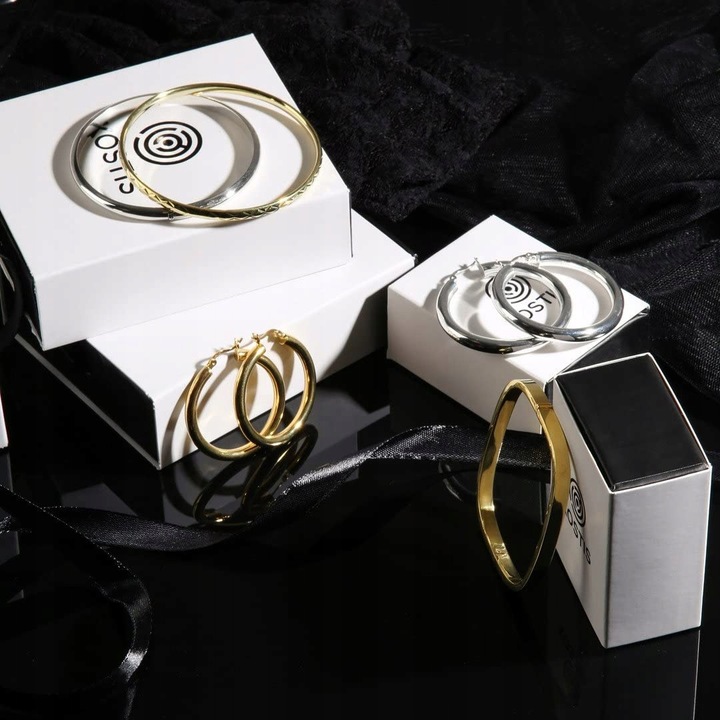 Mankiet do ucha Olive Tree ze srebra próby 925 pokrytego 14-karatowym