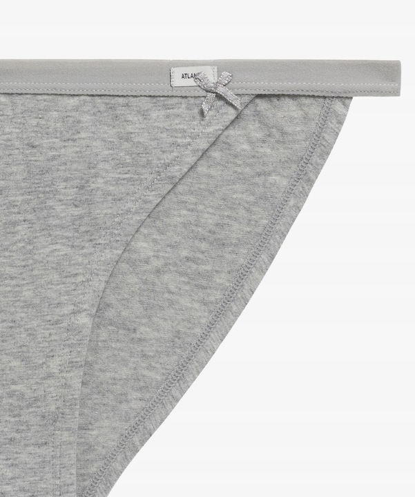 3xPACK Figi damskie Atlantic tanga 3CLP-006-CZA/BIA/SZMJ, roz. L