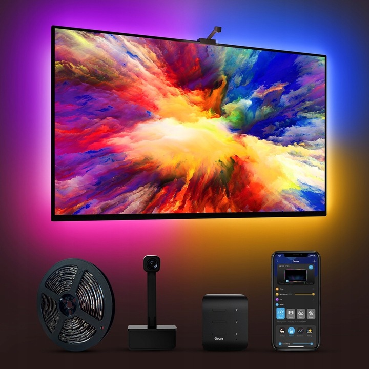 Taśma LED Govee H6199 TV backlight dla TV 75-85 cali Wi-Fi Bluetooth RGBIC