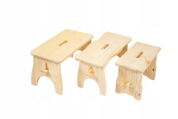 Stołek drewniany 40x20cm podnóżek krzesło taboret solidny podest
