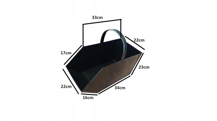 węglarka duża 45x22x23cm na popiół miał węgiel