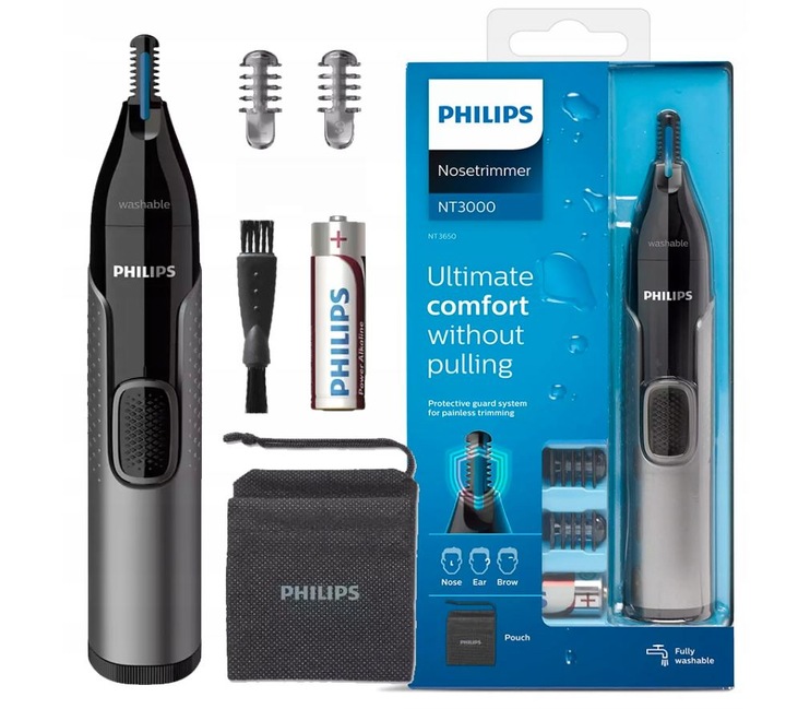 TRYMER DO NOSA BRWI USZU PHILIPS NT3650/16 + ETUI