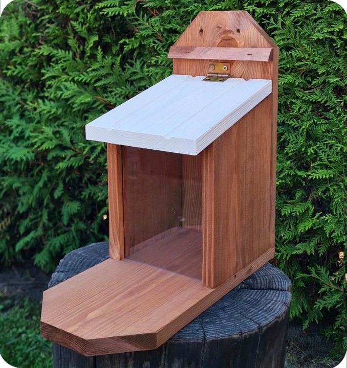 DOMEK DLA WIEWIÓREK, KARMNIK - z drewna. łatwy montaż - 3 kolory