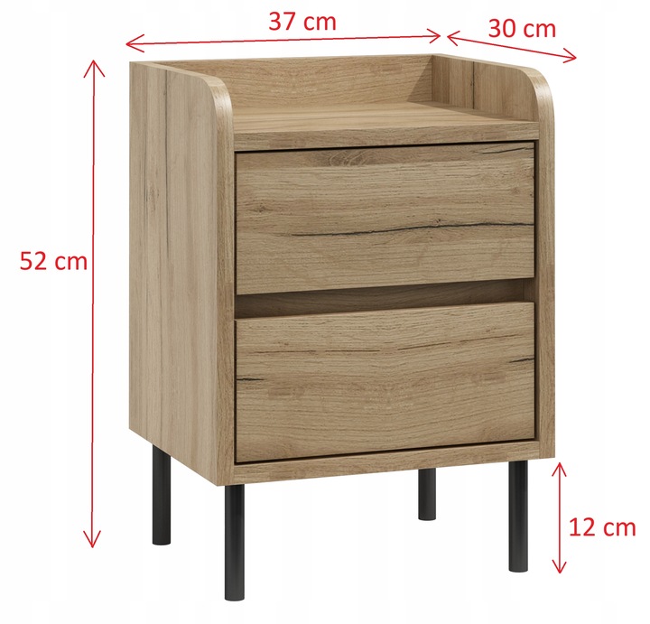 SZAFKA NOCNA N9 KOMODA STOLIK NOCNY CRAFT ZŁOTY