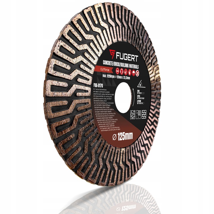 TARCZA DIAMENTOWA DO CIĘCIA GRESU CERAMIKI PŁYTEK SZLIFOWANIA 125MM