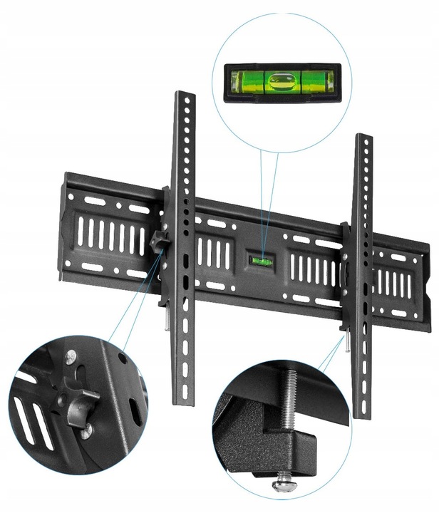 UCHWYT DO TELEWIZORA WIESZAK TV ŚCIENNY UNIWERSALNY SLIM 55KG 32-85 CALI