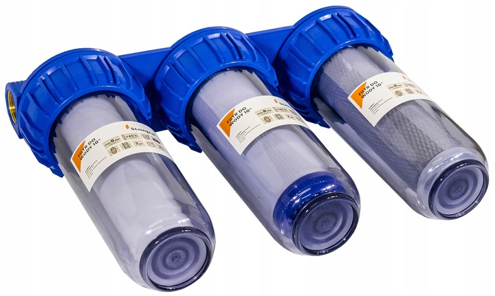 FILTR DO WODY WSTĘPNY KORPUS OBUDOWA FI 1'' GW 3-STOPNIOWY + WKŁADY