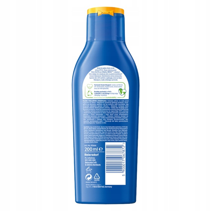 NIVEA SUN Protect & Moisture Nawilżający balsam do opalania SPF 50+, 200 ml