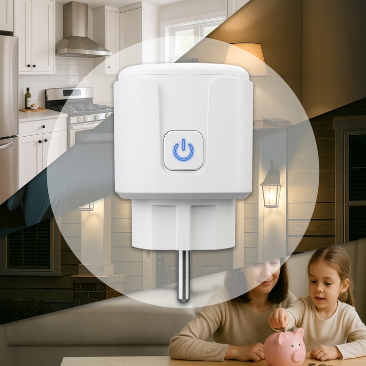 INTELIGENTNE GNIAZDKO WiFi SMART TUYA WATOMIERZ PROGRAMATOR TIMER GNIAZDO