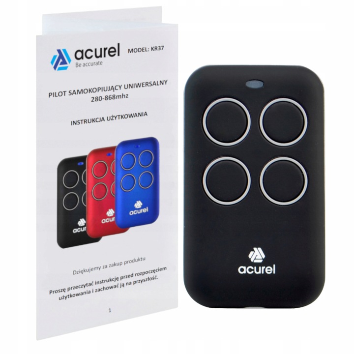 Pilot Samokopiujący Uniwersalny do Bramy Rolet 280-868mHz - KR37